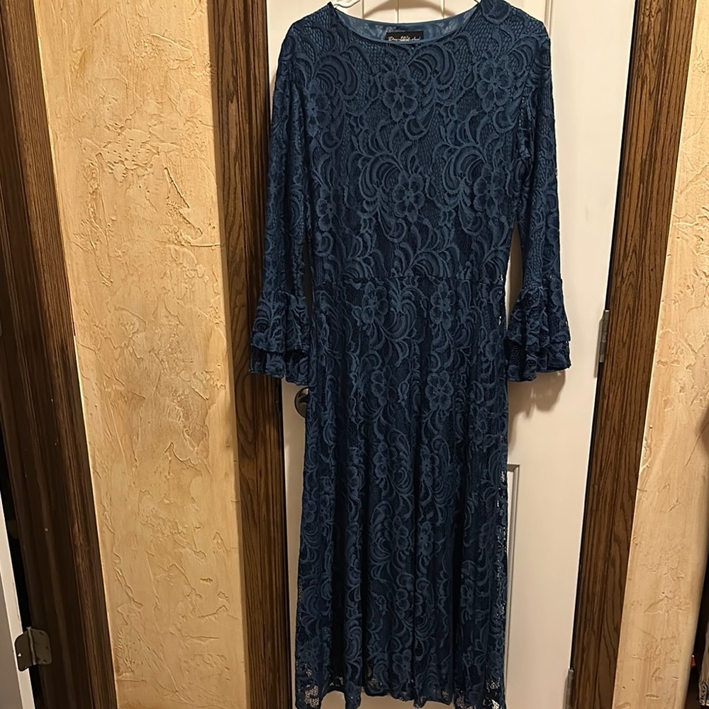 Dress Like an Angel Blue Lace Dress